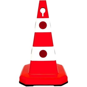 Resim Hayat Trafik Ultra Kedi Gözlü Trafik Konisi Ağırlıklı 60 cm Trafik Dubası 