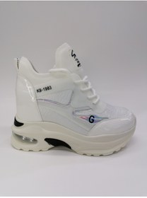 Resim Guja Kadın Air Tabanlı Fermuarlı Gizli Dolgu Beyaz Bayan Sneaker 