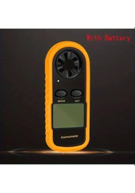 Resim Xuweiwei Pilli Dijital Anemometre Ruzgar Hizi Ve Sicakligi Hassas Olcun 