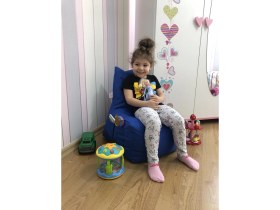 Resim Pufumo Açelya Çocuk Armut Puf Koltuğu ( 1-8 Yaş ) 