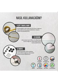 Resim Decorita 2'Li Set Karatahta Görünü Mlü Cam Ocak Arkası + Cam Kesme Tablası Çok Renkli 