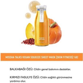 Resim Missha Talks Vegan Squeeze Sheet Mask Bir Görünüm Sunan Vegan Yaprak Maske - Skin Fitness 
