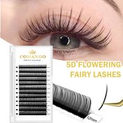 Resim CoMango 5D Çiçek Peri Kirpikleri - Salonlar için Karışık Stil Kirpik Uzantıları, Ultra-Yumuşak 0,07mm Kalınlık, C/D Kıvrım, Çeşitli Uzunluklar 6-15mm, Başlangıç-Friendly, Doğal Siyah, 12 Satır Ön-Hazırlanmış Hacim Fanları 
