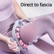 Resim 14 Tekerlekli Yoga Fitness Silindiri ve Bacak Kelepçesi - Kaslar ve Performansı Artırmak için Derin Doku Masajı, Pembe ve Gri, Evde Egzersizler için İdeal, Fitness Ekipmanı | Ergonomik Tasarım | Güvenli Bacak Kelepçesi 