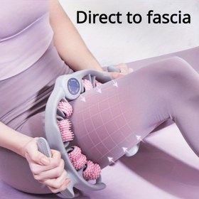 Resim 14 Tekerlekli Yoga Fitness Silindiri ve Bacak Kelepçesi - Kaslar ve Performansı Artırmak için Derin Doku Masajı, Pembe ve Gri, Evde Egzersizler için İdeal, Fitness Ekipmanı | Ergonomik Tasarım | Güvenli Bacak Kelepçesi 