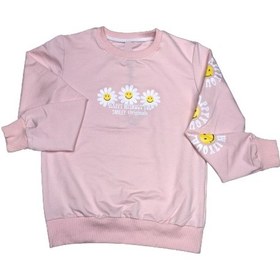 Resim İrem Kız Çocuk Papatya Desenli Sweatshirt Pudra 