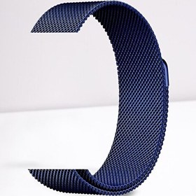 Resim Apple Watch Milano Seri 1-2-3-4-5-6-SE-7-8-Ultra Uyumlu 42-44-45-49 MM Metal Lacivert Akıllı Saat Kordon ve Kayışı 