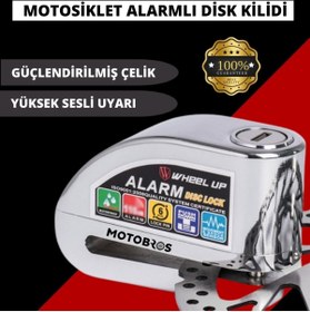 Resim Motobros Güçlendirilmiş Alarmlı Çelik Motosiklet Disk Kilidi (yüksek Ses) 