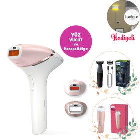 Resim Philips Kablosuz Lumea Prestige Yüz, Vücüt ve Hassas Bölge Bakım & Akıllı Lazer PREMİUM Epilasyon Seti 