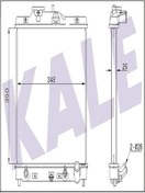 Resim KALE 348445 Su Radyatoru (HONDA CIVIC 1.4-1.5-1.6 95-01 / HRV 1.6 99-- / ROVER :400 1.5-1.6 (WE212791) 
