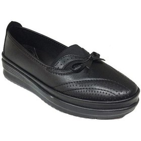 Resim Ayzen 145-24 Deri Anatomik Fashion Kadın Ayakkabı Siyah 