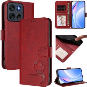 Resim Motorola Moto G66j Telefon Kılıfı Katlanabilir Cüzdan Manyetik Rfıd Engelleyici Kartlık Tutucu Ayaklık Pu Deri 