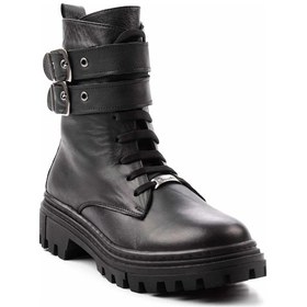 Resim Siyah Hakiki Deri Kadın Bot & Bootie K02178001303 Siyah 