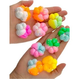 Resim 4 Adet Sukuşi Set Renkli Mini Squishy Kedi Patisi Taba Sukuşi Elastik Jel Stres Oyuncağı Diğer 