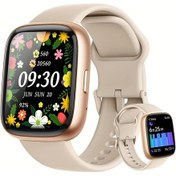 Resim Sunshine022 Alexa Smartwatch Idw26 Altın 1.83 İnç Hd Spor Uyku Takip Mesaj Arama İphone Uyumlu Android 