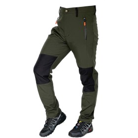 Resim DRC Outdoor Kışlık Softshell Motorcu Pantolonu – Haki/Siyah, Su & Rüzgar Geçirmez, Polar İçli 
