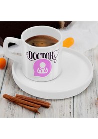 Resim Bk Gift Kişiye Özel Sunum Tabaklı Doktor Tasarımlı Kahve Fincanı-4, Sevgiliye Hediye, Arkadaşa Hediye, Doktorlara Hediye Kobitmeyen137789 Bk Gift 
