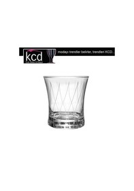 Resim Kcd Panora Kesme El Dekor Yaldızlı 6 Adet Desenli Su Bardağı 