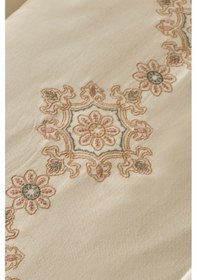 Resim Karaca Home Kelsey Nakışlı %100 Pamuk Çift Kişilik Nevresim Takımı Beyaz Beyaz 