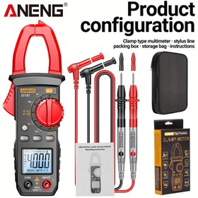 Resim ANENG ST181 Veri Gösterme Dijital Kelepçe Metre AC Akım Multimetre DC/AC Voltaj Amper Voltaj Test Cihazı Amp Hz Kapasitans NCV Ohm 