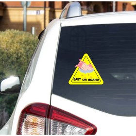 Resim Ubga Gift Arabada Bebek Var Araç Sticker (15 x 15 Cm) 