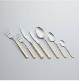 Resim Nehir Milano Altın 84 Parça Kutulu Çatal Kaşık Bıçak Takımı Altın 