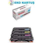 Resim EKO KARTUŞ Hp Color Laserjet Pro M254dw (cf540a-cf541a-cf542a-cf543a) (203a) Set Muadil Toner 