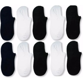 Resim Tuğba Baby 10'lu Paket Siyah Beyaz Sneaker Çorabı Spor Görünmez Çorap 