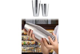 Resim Mediterian Altın Renkli Çift Hazneli 550ml-750ml Kokteyl Karıştırıcı Shaker RA902 