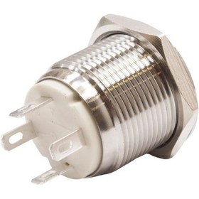 Resim Motorobit 19H-P1-E 19Mm Düz Yaylı Işıklı Metal Buton - Sarı 