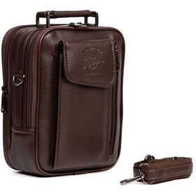 Resim Linatigers Erkek Deri Çelik Kasalı Telefon Bölmeli Koyu Kahve El Ve Omuz Çantası Lt-6943 