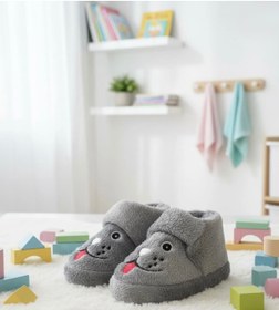 Resim şeker shoes Sevimli Hayvanlar Cırtlı Kaydırmaz Taban Kreş Ev Okul Ayakkabısı Bebek Çocuk Panduf Ev Botu 