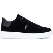 Resim Tamer Tanca Erkek Hakiki Deri Siyah Süet Sneakers & Spor Ayakkabı 352 22351 Erk Ayk Y25 Sıyah Suet Siyah 