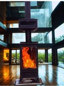 Resim Kuzineli Şömine Pelet Soba 