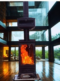 Resim Kuzineli Şömine Pelet Soba 