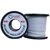 Resim SANEC Çok Damarlı Montaj Kablosu - 22 AWG - 20 Metre - Beyaz 