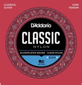 Resim D'Addario EJ27H Classic Nylon Hard Tension Klasik Gitar Teli 