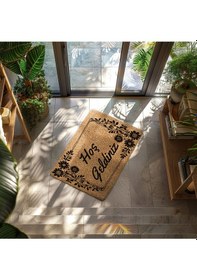 Resim Çok Renkli Dekoratif Çok Amaçlı Iç Ve Dış Kapı Önü Paspası Ekru 