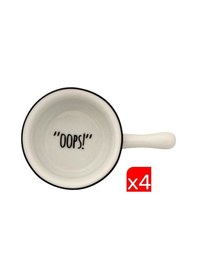 Resim Porland Be Happy Çok Amaçlı Mini Kase 6cm 4 Lü 04ap020396 Beyaz 