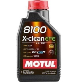 Resim Motul 8100 X Clean Efe 5W-30 Tam Sentetik Motor Yağı 1 L 