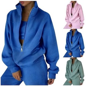 Resim Sones Bayan İlkbahar Ve Sonbahar Rahat Spor Sokak Polar Sweatshirt Takımı Xxl Yeşil 