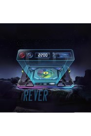 Resim Delixa Laptop Notebook Soğutucu Stand Telefon Tutucu Stant 2200RPM RGB Işıklı Led Display 