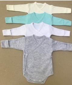 Resim Özdemirli Bebe Özdemirlitekstil Bebelino Çıtçıtlı Badi Kruvaze (4 Lü Paket) (456578429) Çok Renkli 