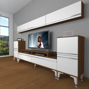 Resim Decoraktiv Ekoflex 9 Mdf Silver Tv Ünitesi Tv Sehpası - Ceviz - Beyaz 