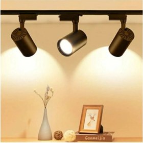 Resim Mediterian 3'lü Beyaz ve Siyah Ray Spot Seti, 30W, Metal, Yerden Yüksekliği 0-100 cm 