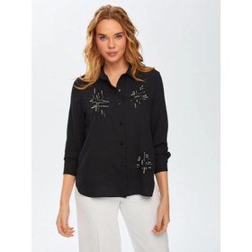 Resim Faik Sönmez Boncuk Nakış Detaylı Kadın Gömlek 69297 (U69297) 