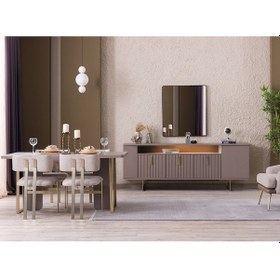 Resim Weltew Home Latte Yemek Odası Takımı 