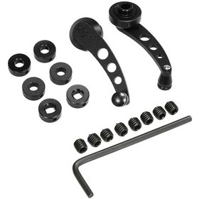 Resim Konesam Alüminyum Alyuminyum Pencere Manuel Kolu Evrensel Uyumlu Siyah Renkli Araç Pencere Kolu Kolu 2 Adet 