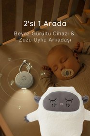 Resim Zuzu Beyaz Gürültülü Uyku Arkadaşı Kuzucuk - Beyaz 