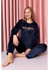 Resim Sude Kadın Kışlık Kadife Pijama Takımı K200/804 - 1 Adet 001 